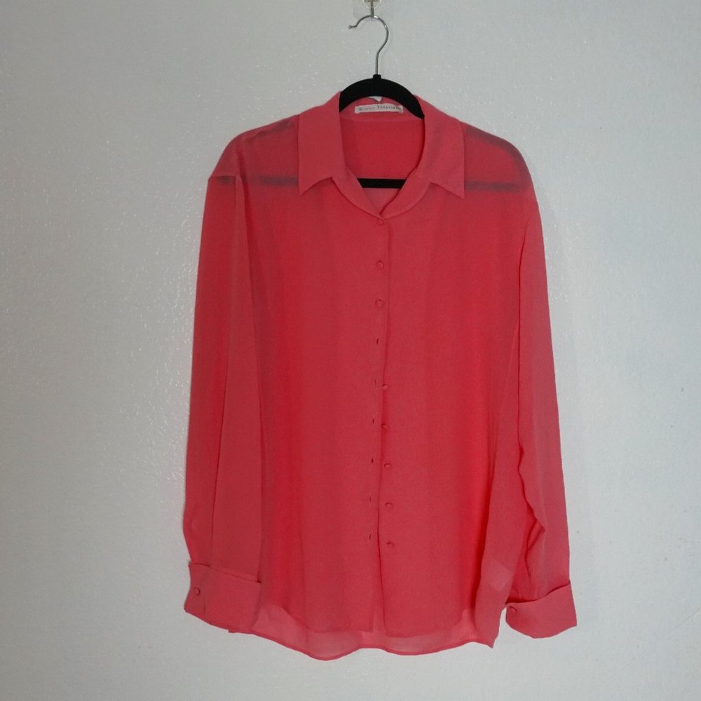Olivier Theyskens Blouse Pink Button Down